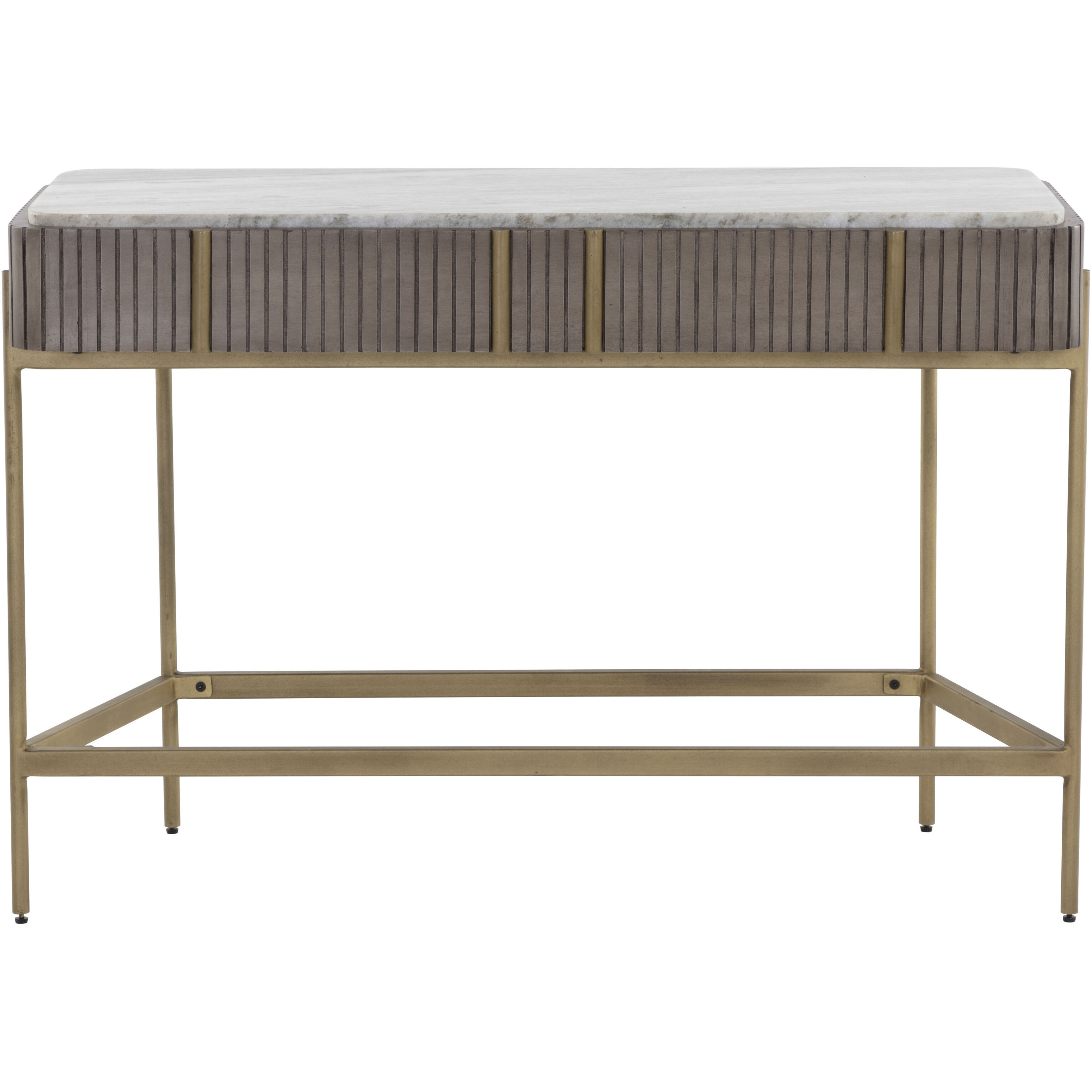 Mauro 46 X 20 inch Grey / Antique Brass Console Table